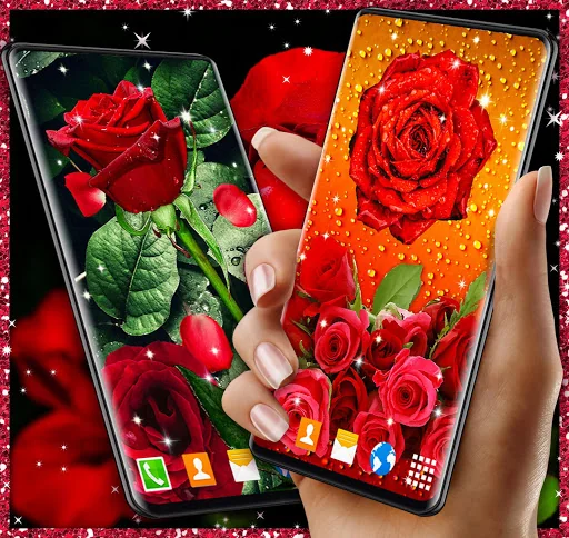 3D Red Rose Live HD Wallpaper screenshot 1