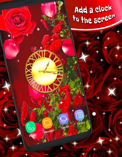 3D Red Rose Live HD Wallpaper screenshot 3