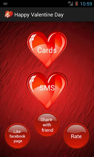 Valentine's Day Cards & SMS screenshot 1