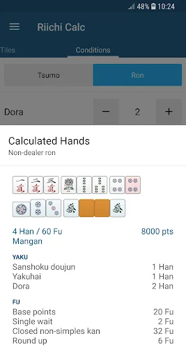 Riichi Calc - Japanese Mahjong screenshot 2
