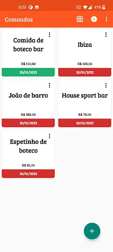 Minha comanda
