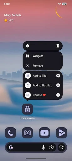 One Click Lock Screen
