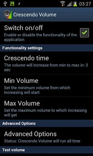 Crescendo Volume screenshot 2