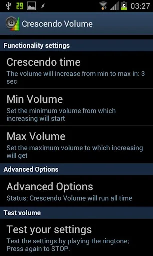 Crescendo Volume screenshot 3