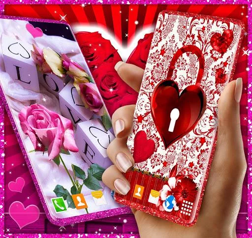 3D Hearts Love Live Wallpaper