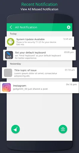 Notification History