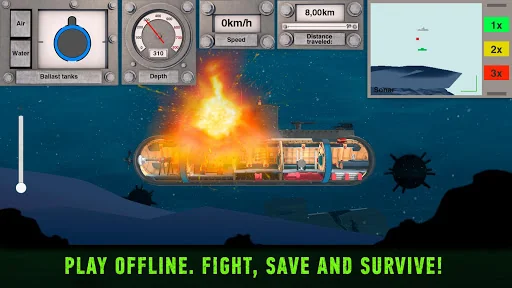 Submarine War: Submarine Games screenshot 1