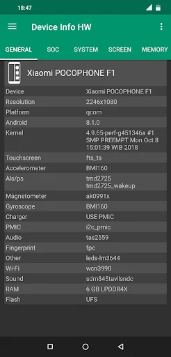 Device Info HW screenshot 2