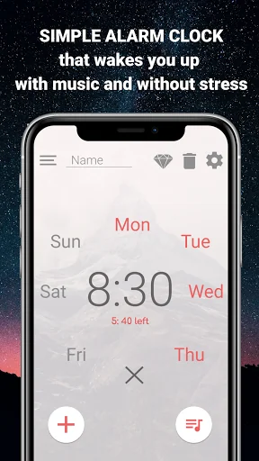 Gentle alarm clock with music screenshot 1