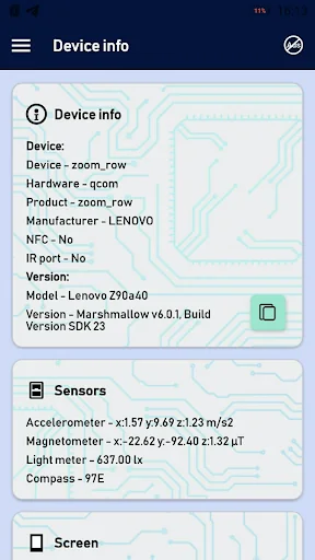 System App Manager Device Info