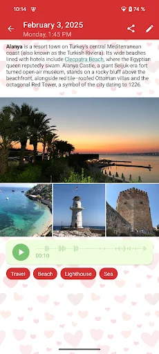Diary & notes with a password screenshot 2