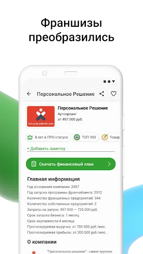 Франшизы. Успешный бизнес. screenshot 4