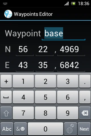 GPS Waypoints Editor screenshot 2