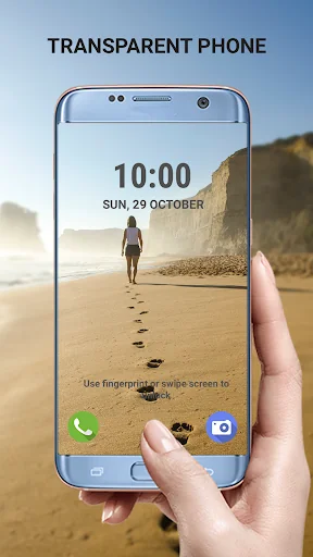 Transparent phone. Wallpaper screenshot 1