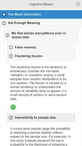 Cognitive Bias cheatsheet screenshot 1