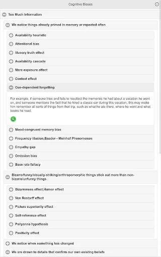Cognitive Bias cheatsheet screenshot 4