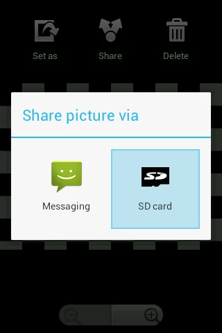 Send to SD card screenshot 1