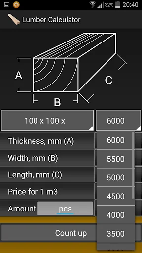 Calculator Lumber & Timber screenshot 3