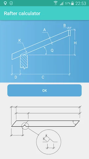 Rafter calculator screenshot 1