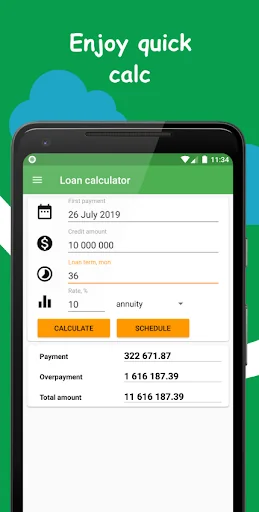 EMI loan calculator screenshot 1