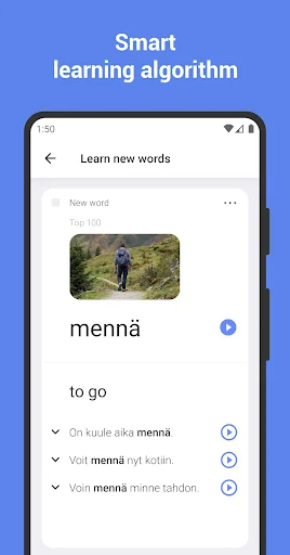 Learn Finnish with flashcards! screenshot 1