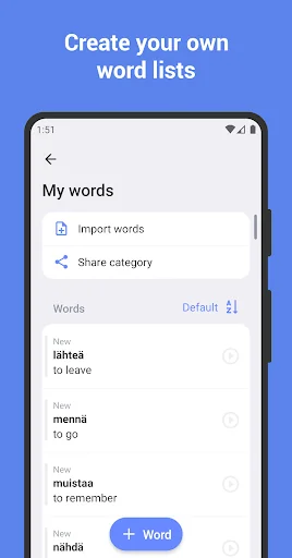 Learn Finnish with flashcards! screenshot 3