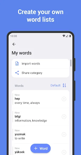 Learn Turkish with flashcards! screenshot 3
