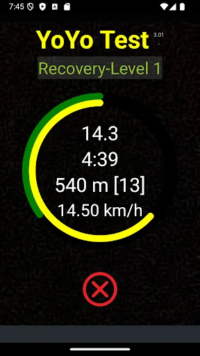 Yo-Yo Intermittent Test screenshot 2