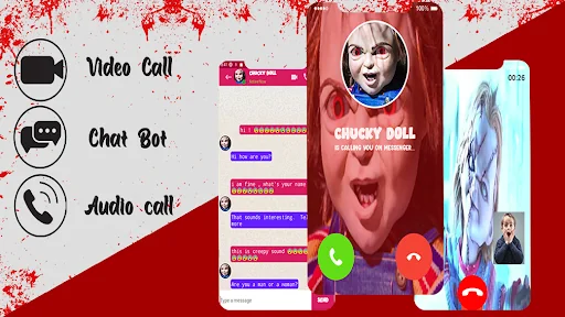 Creepy chucky Doll Video call