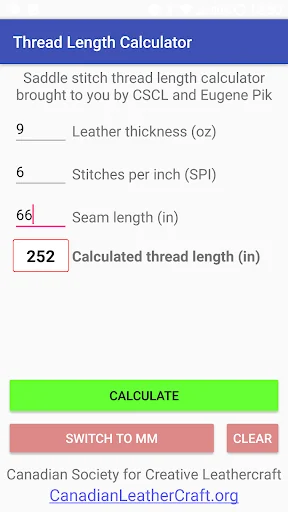 Saddle Stitch - Thread Length 