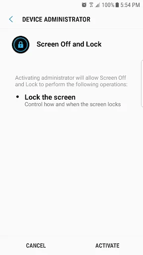Screen Off and Lock