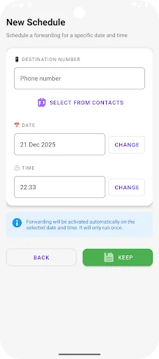 Call Forwarding  & scheduled screenshot 3
