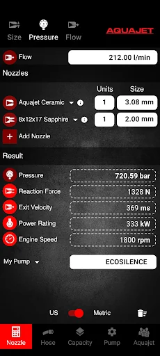 Aquajet Calculator 3.0