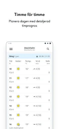 SMHI Väder screenshot 2
