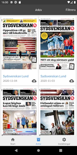 Sydsvenskan E-tidning screenshot 2