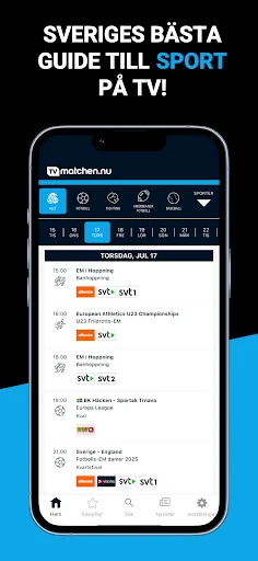 TVmatchen.nu - sport på TV