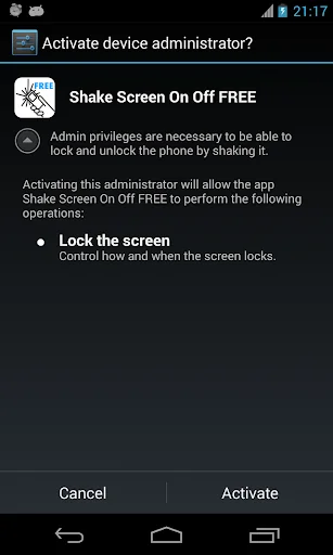 Shake Screen On Off screenshot 2