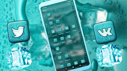 Ice Cubes Mint Launcher Theme screenshot 3