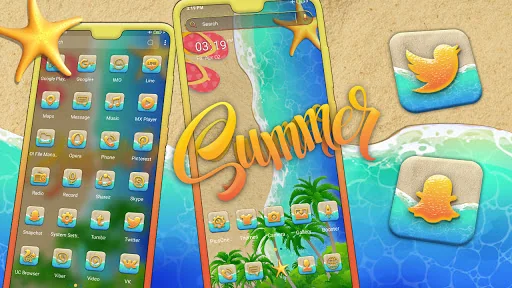 Summer Beach Launcher Theme