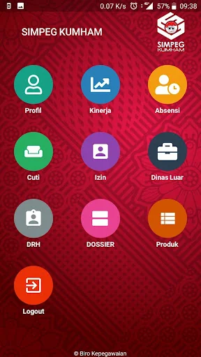 SIMPEG KEMENTERIAN HUKUM screenshot 2