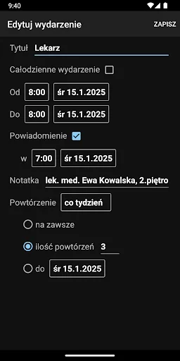 Kalendarz PL screenshot 3