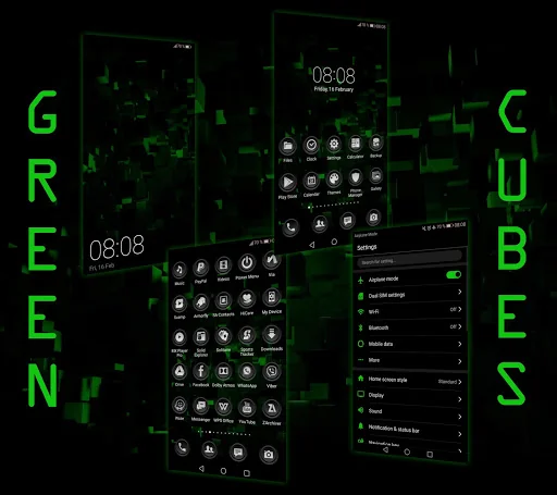[EMUI5/8/9]GreenCubes Theme