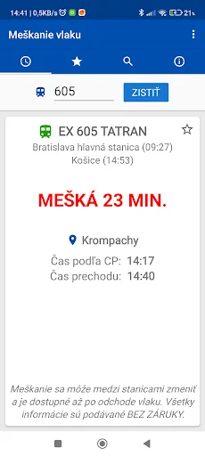 Meškanie vlaku