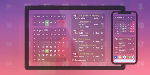 Calendar Widget: Month/Agenda