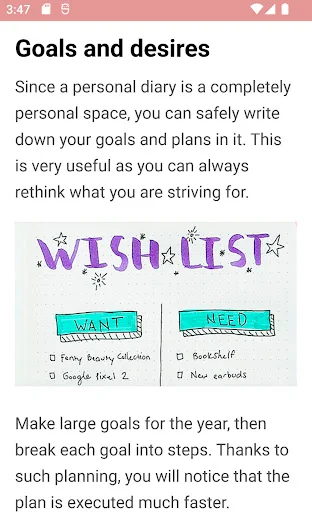 Personal diary ideas screenshot 3
