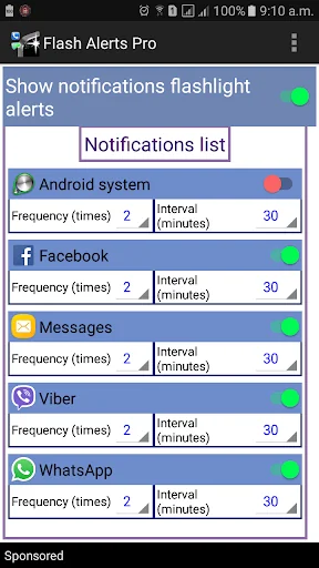 Flash Alerts Pro screenshot 2
