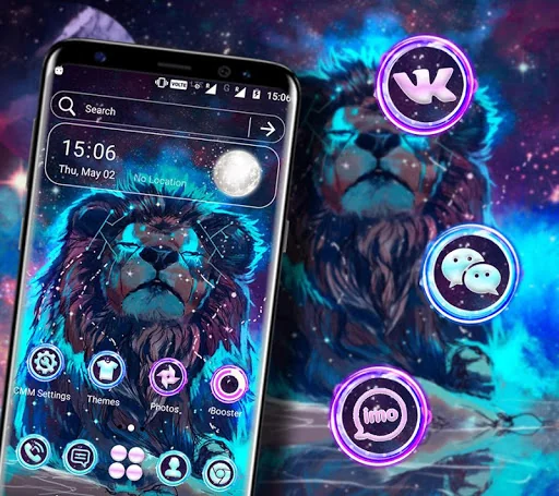 Abstract Lion Launcher Theme