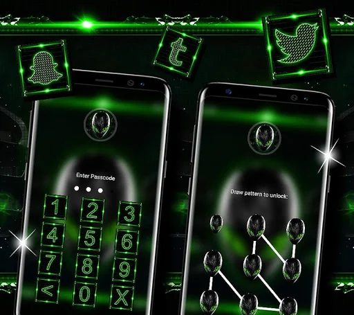 Alien Green Launcher Theme screenshot 3