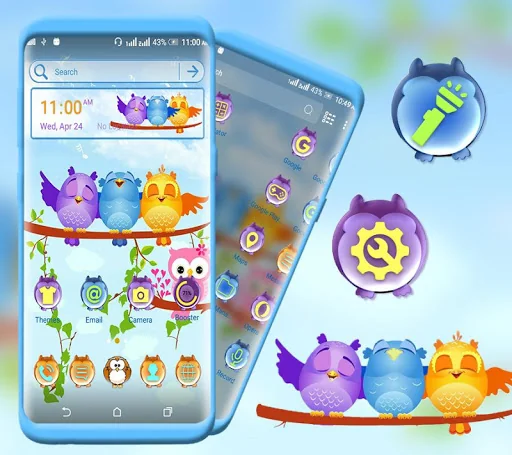 Animated Birds Launcher Theme screenshot 1