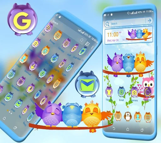 Animated Birds Launcher Theme screenshot 2